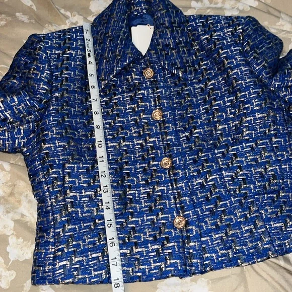 Scanlan Theodore Tinsel Tweed Jacket Size 10 NWT